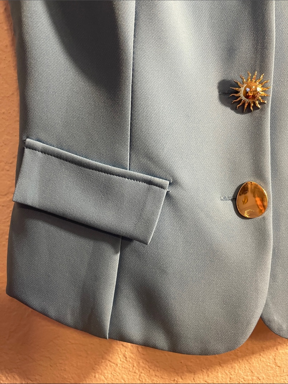 Milk & Honey Brand Women's Blue Sleeveless Blazer Vest Medium - Picture 4 of 7